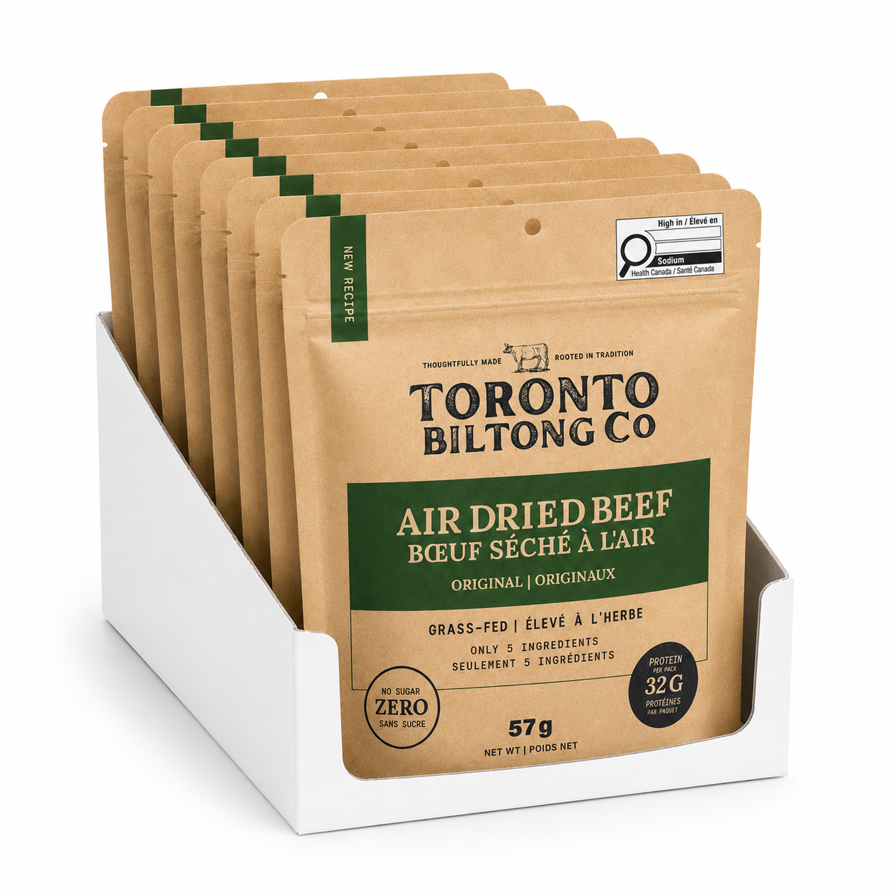 Original Biltong Air-Dried Beef | 57g (8 Pack) - New Recipe